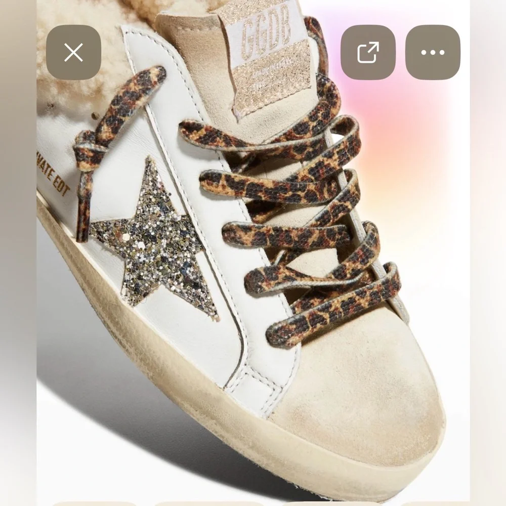Golden Goose Super-Star Sabot white leather and shearling lining - Picture 2 of 11